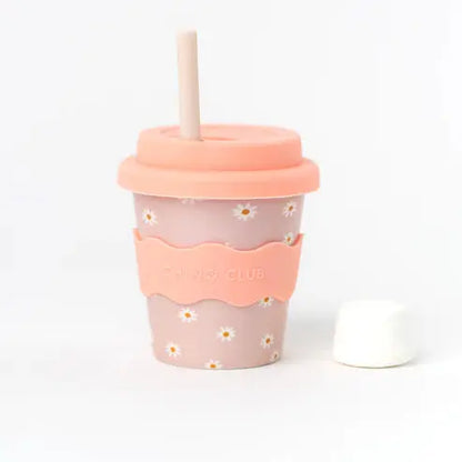 Pink Daisy Babychino Cup 4oz (Straws Sold Separately)