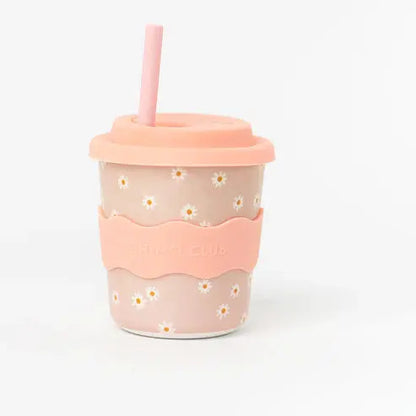 Pink Daisy Babychino Cup 4oz (Straws Sold Separately)