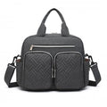Dark Grey Functional Baby Changing Shoulder Bag - Little Lug