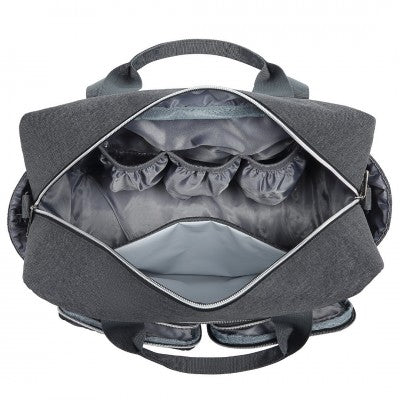 Dark Grey Functional Baby Changing Shoulder Bag With Changing Mat - Little Lug