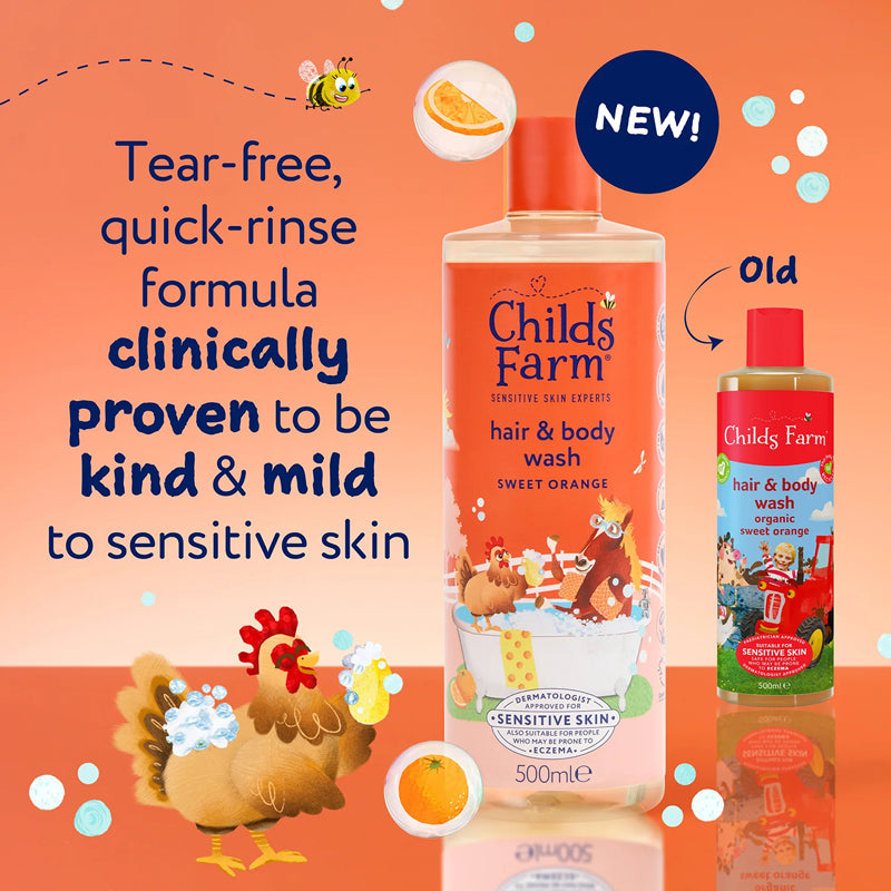 Child's Farm Hair & Bodywash Sweet Orange 500ml
