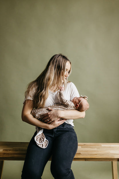 Copper Pearl Newborn Gown Fawn