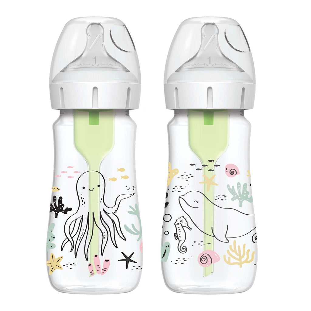 Dr Brown Bottle Designer 270mls - Ocean (Pack of 2) - Little Lug