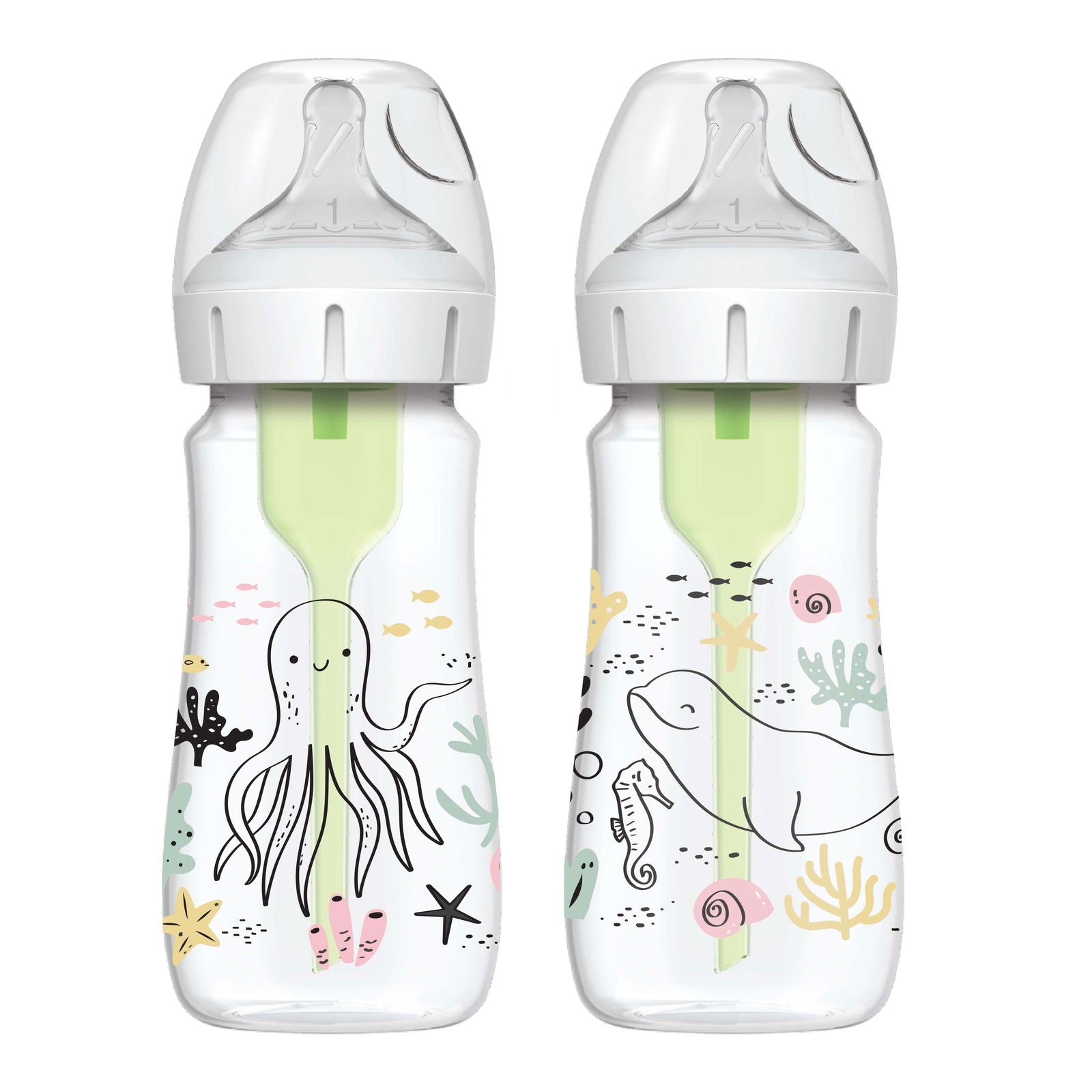 Dr Brown Bottle Designer 270mls - Ocean (Pack of 2) - Little Lug