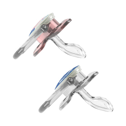 Dr Brown Prevent Shield Stage 1 Glow In Dark Soother - Pink (Pack of 2) - Little Lug