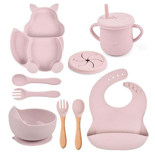Little Lion 9 Piece Baby Weaning Set (Baby Pink)