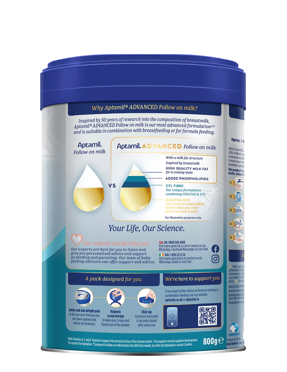 Aptamil Advanced 2 Follow On Milk Powder (6-12 months) - 800g