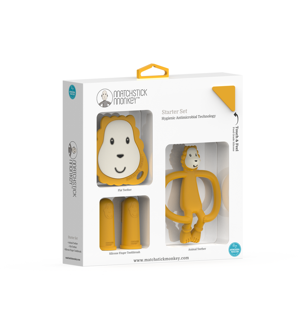 Matchstick Monkey Teething Starter Set (Available in Gigi Giraffe/Ludo Lion)