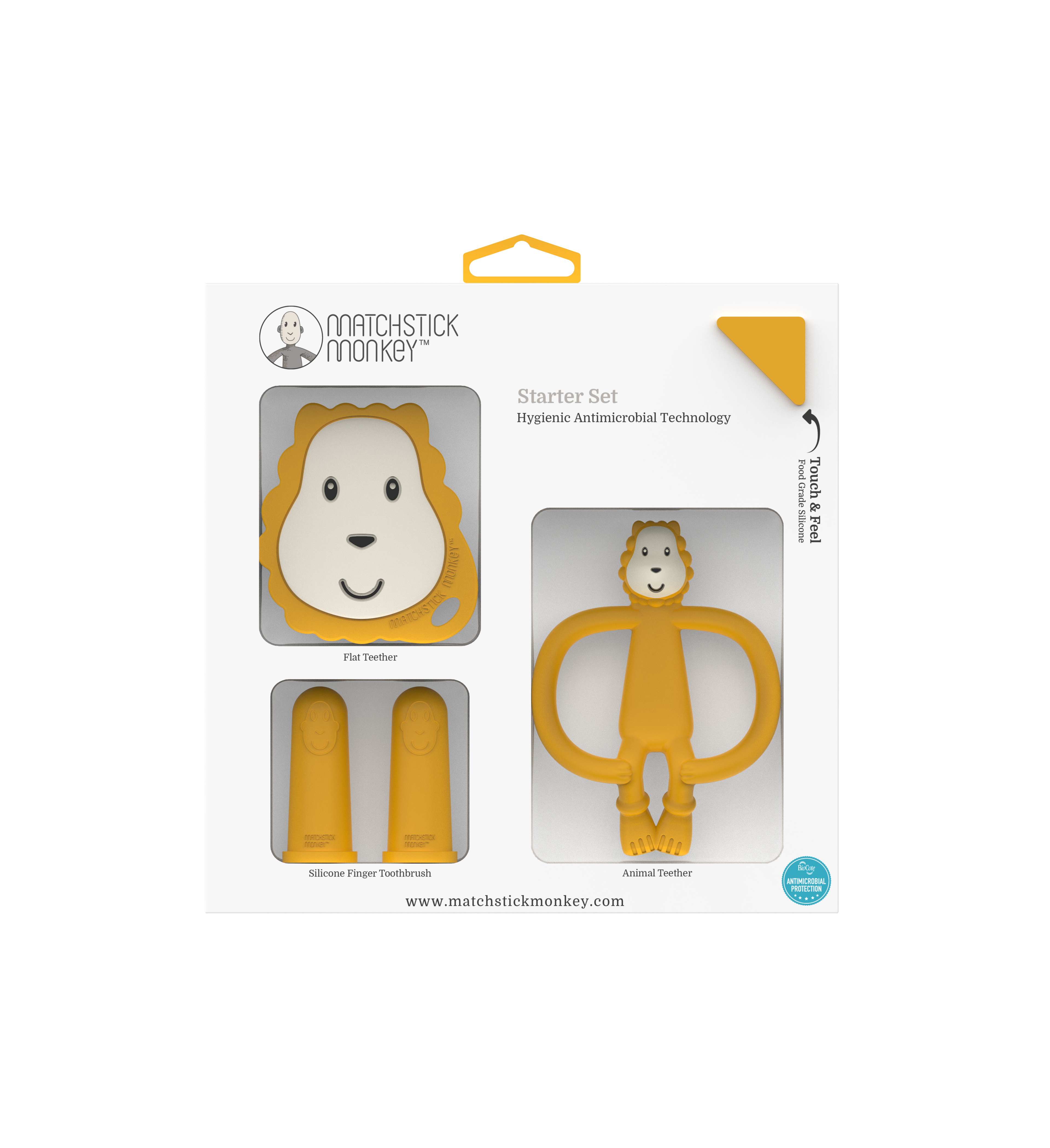 Matchstick Monkey Teething Starter Set (Available in Gigi Giraffe/Ludo Lion)