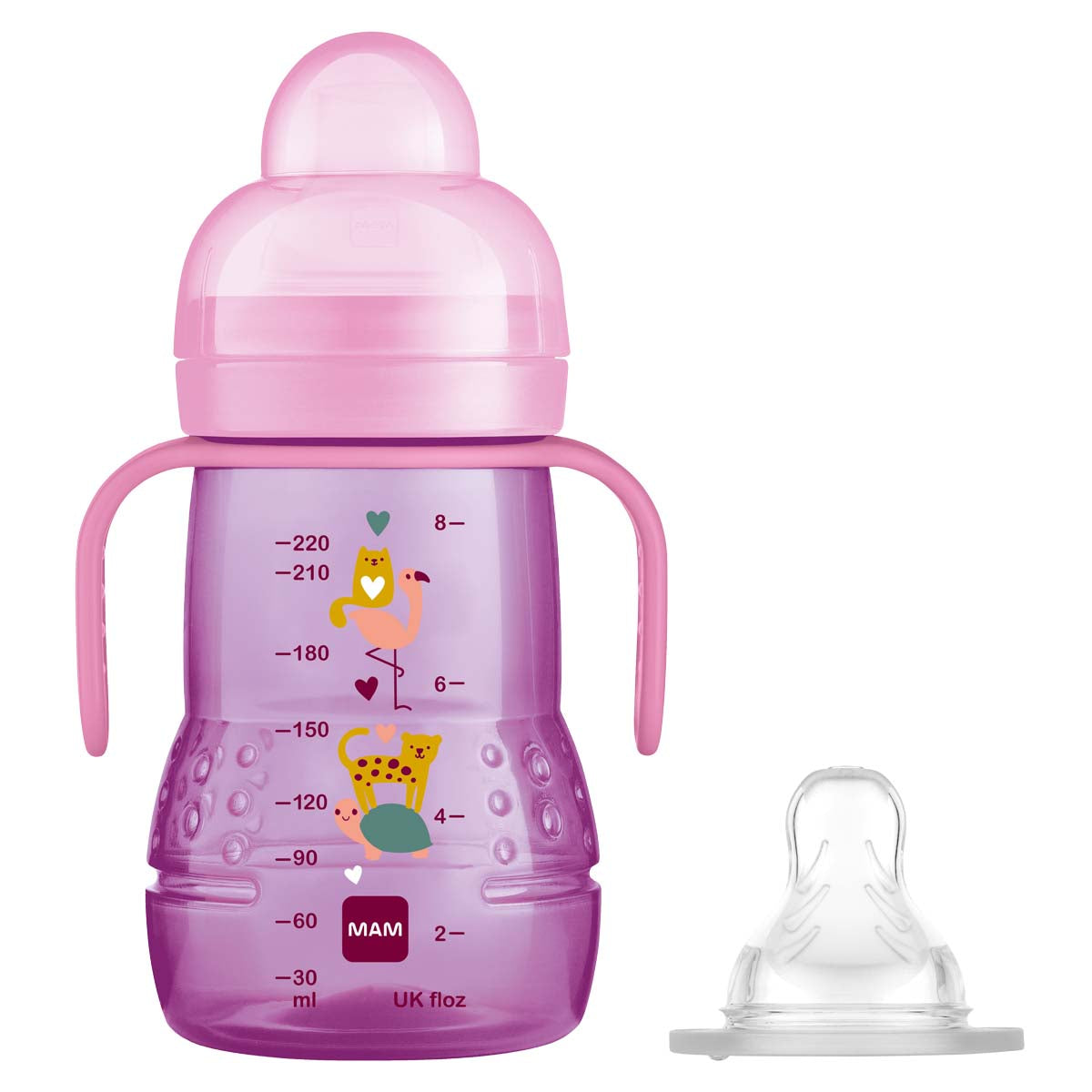 MAM 2 In 1 Transition Bottle - 220mls (Girl)