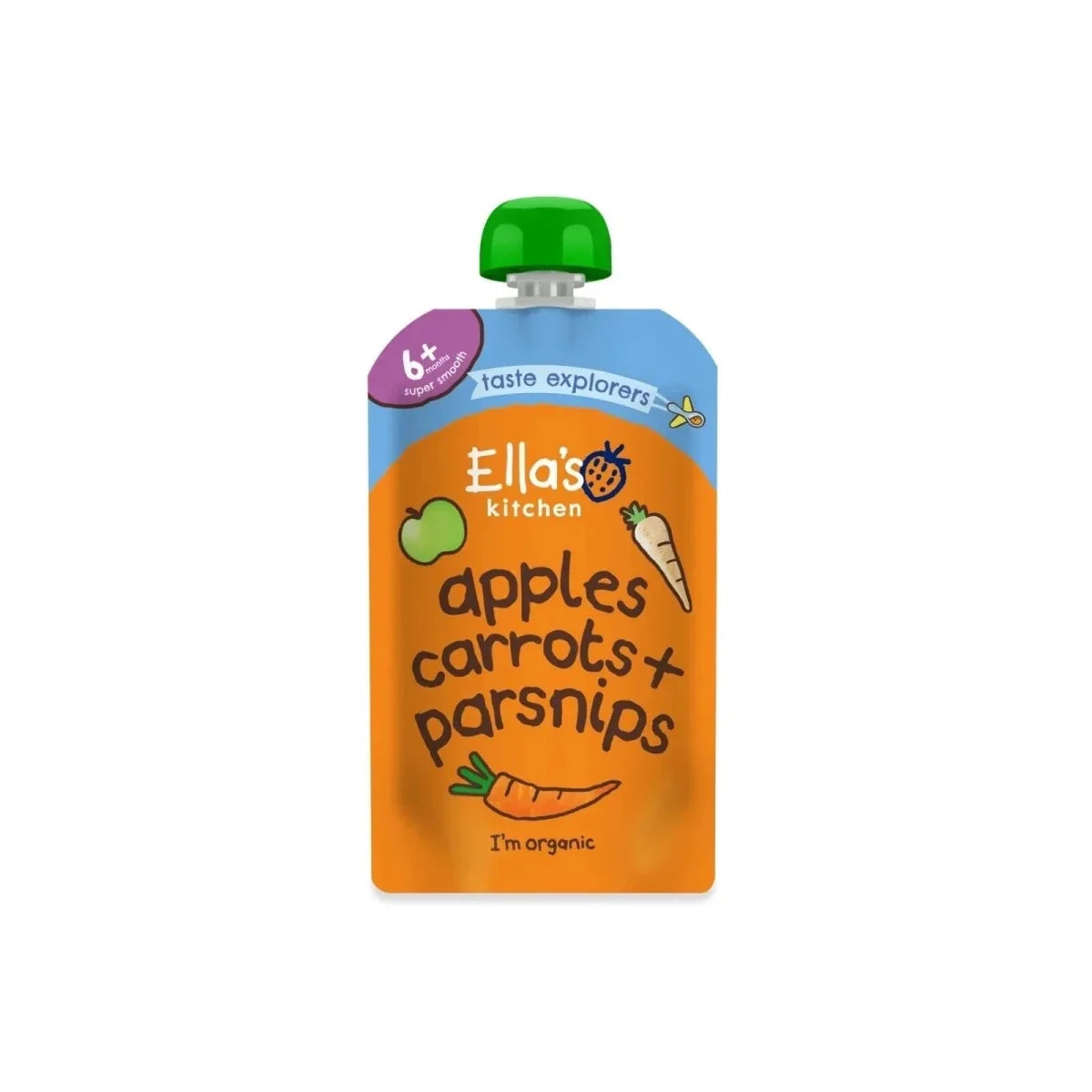 Ella's Kitchen Organic Carrots Apples & Parsnips Baby Food Pouch 6+ months 120g