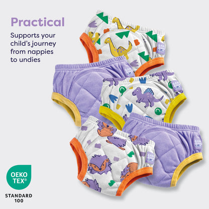 5 Pack Reusable Potty Training Pants in Mixed Grape - Enhanced Design