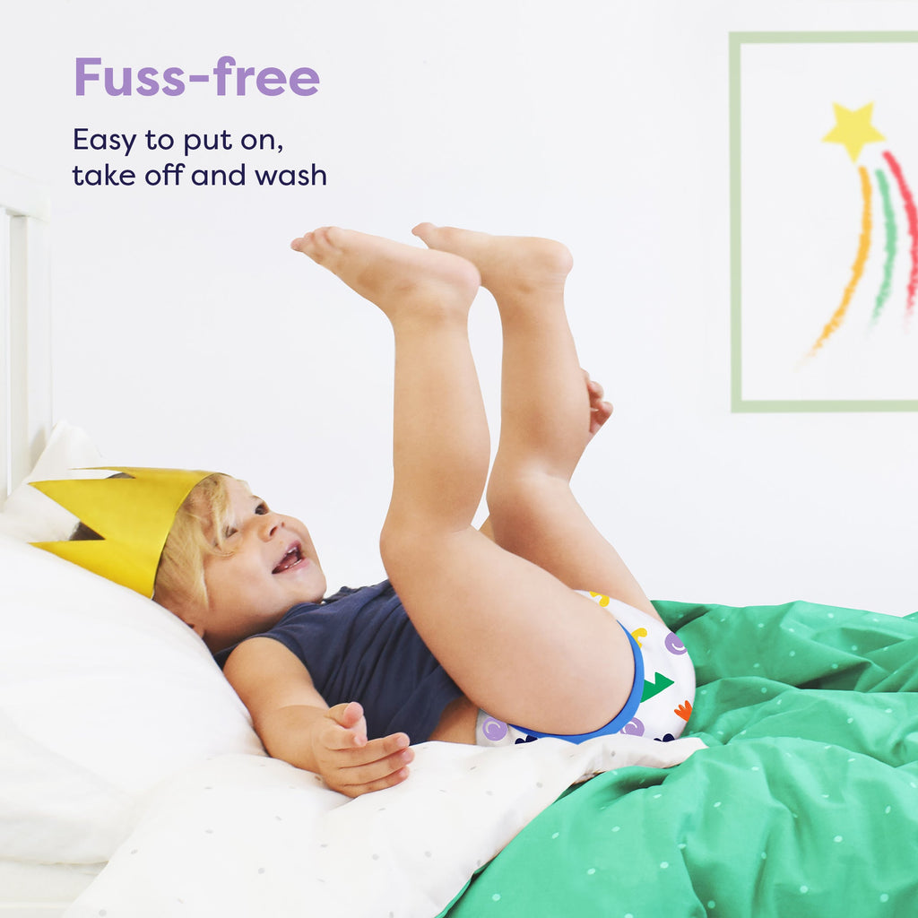 3 Pack Reusable Potty Training Pants in White  - Enhanced Design