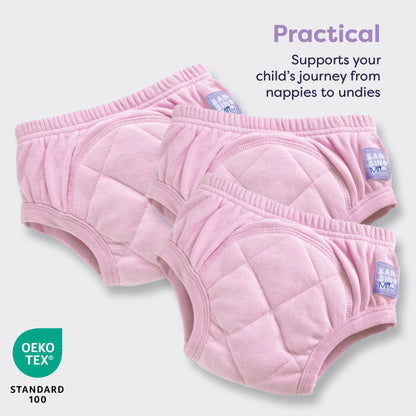 3 Pack Reusable Potty Training Pants in Light Pink - Enhanced Design