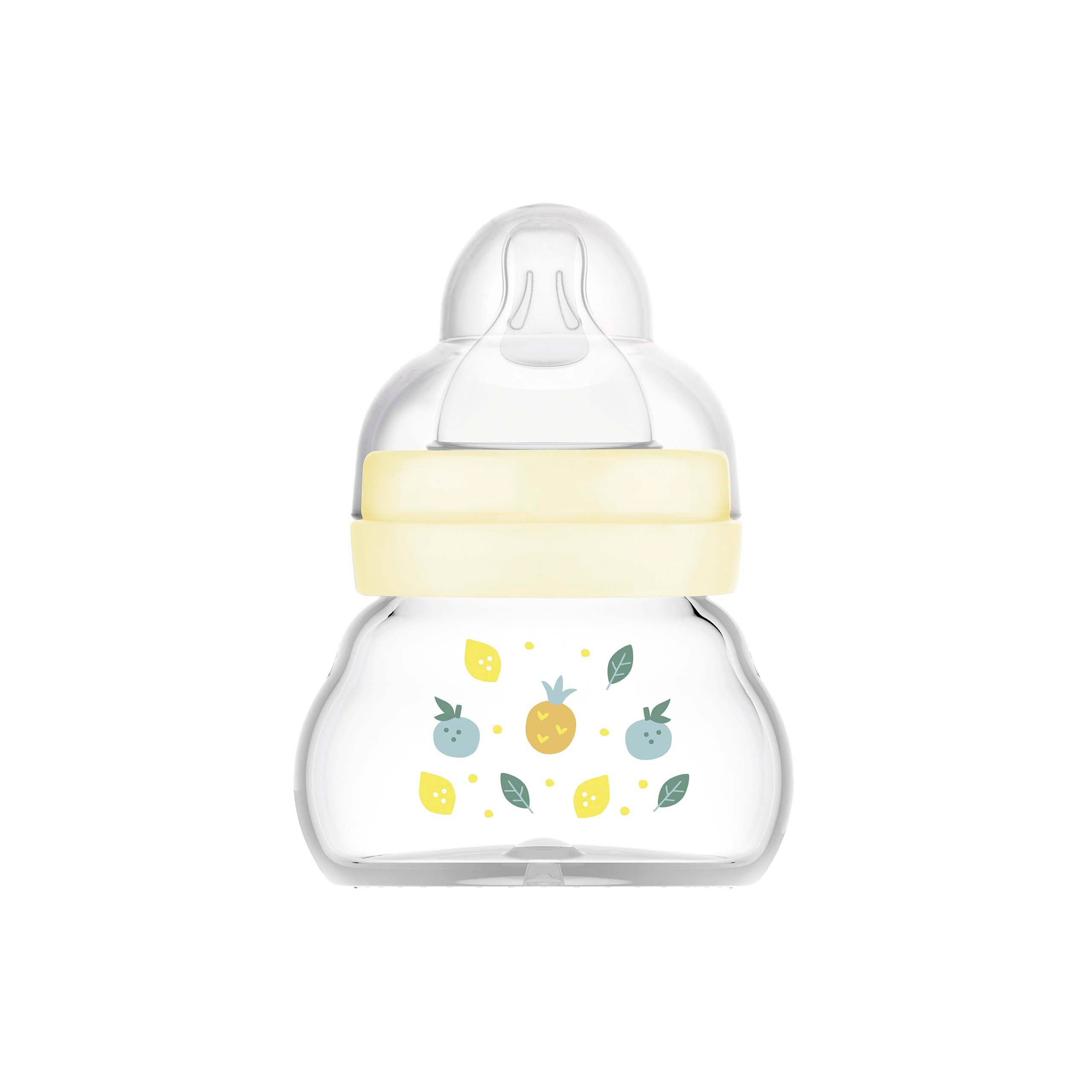 MAM Feel Good GLASS Bottle 90mls - Unisex (PACK OF 1 - SINGLE BOTTLE) - DESIGN MAY VARY TO IMAGE SHOWN