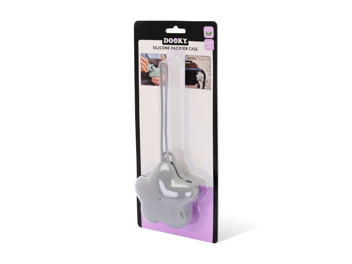 Dooky Silicone Pacifier Case (Grey Star)