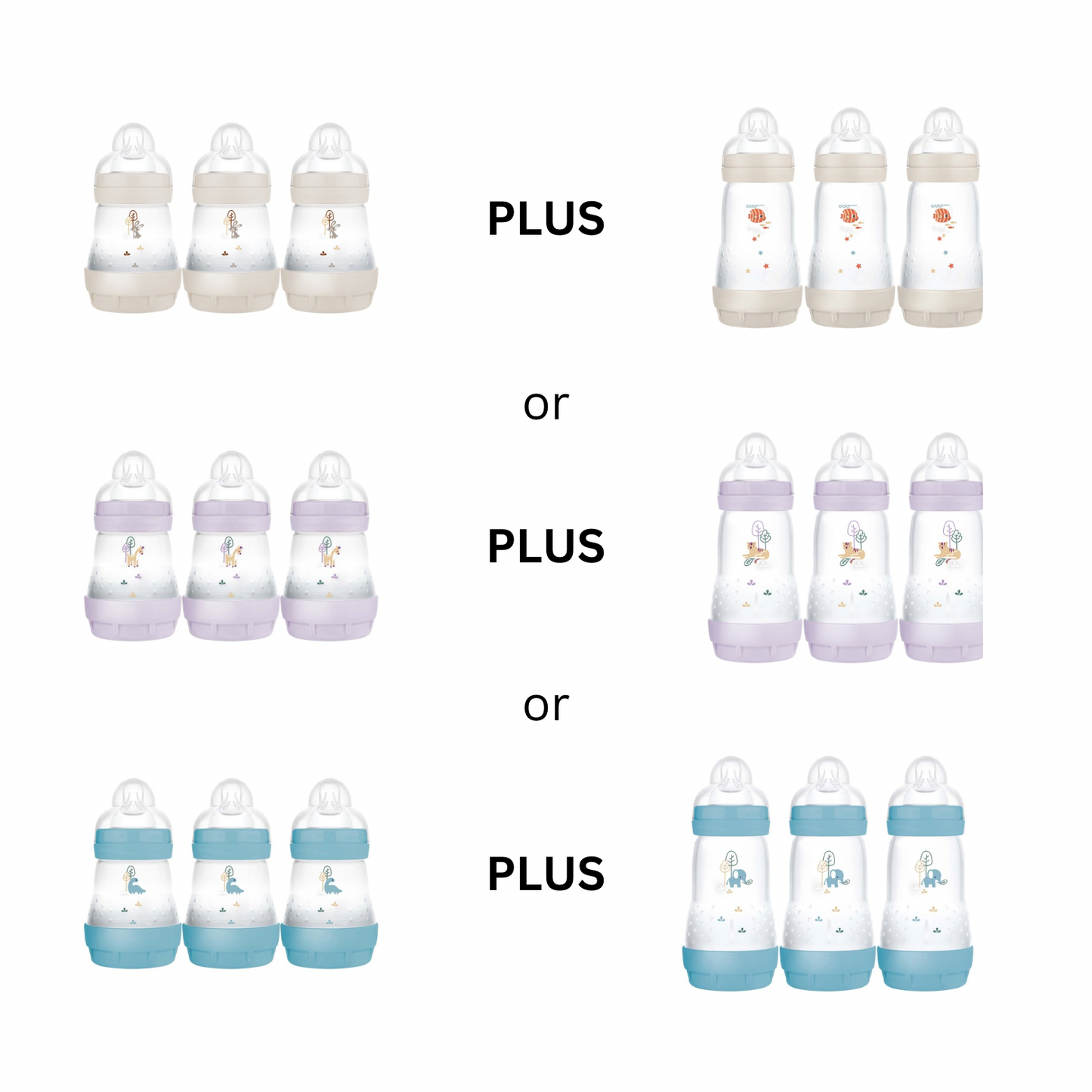 MAM Bottles (Pack of 3) Bundle of 2