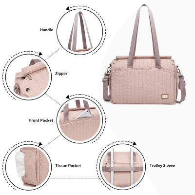 Miss Lulu Diaper Bag (Pink)