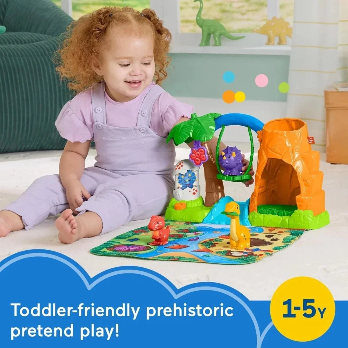 Fisher-Price Little People Dinosaur Village & Playmat Playset