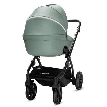 Noordi Fjordi V2 Leather 2in1 Pushchair with ThermoCot™ Carrycot, Sage