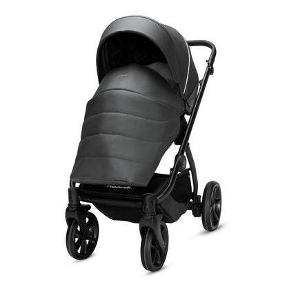 Noordi Fjordi V2 Leather 2in1 Pushchair with ThermoCot™ Carrycot, Shadow Grey