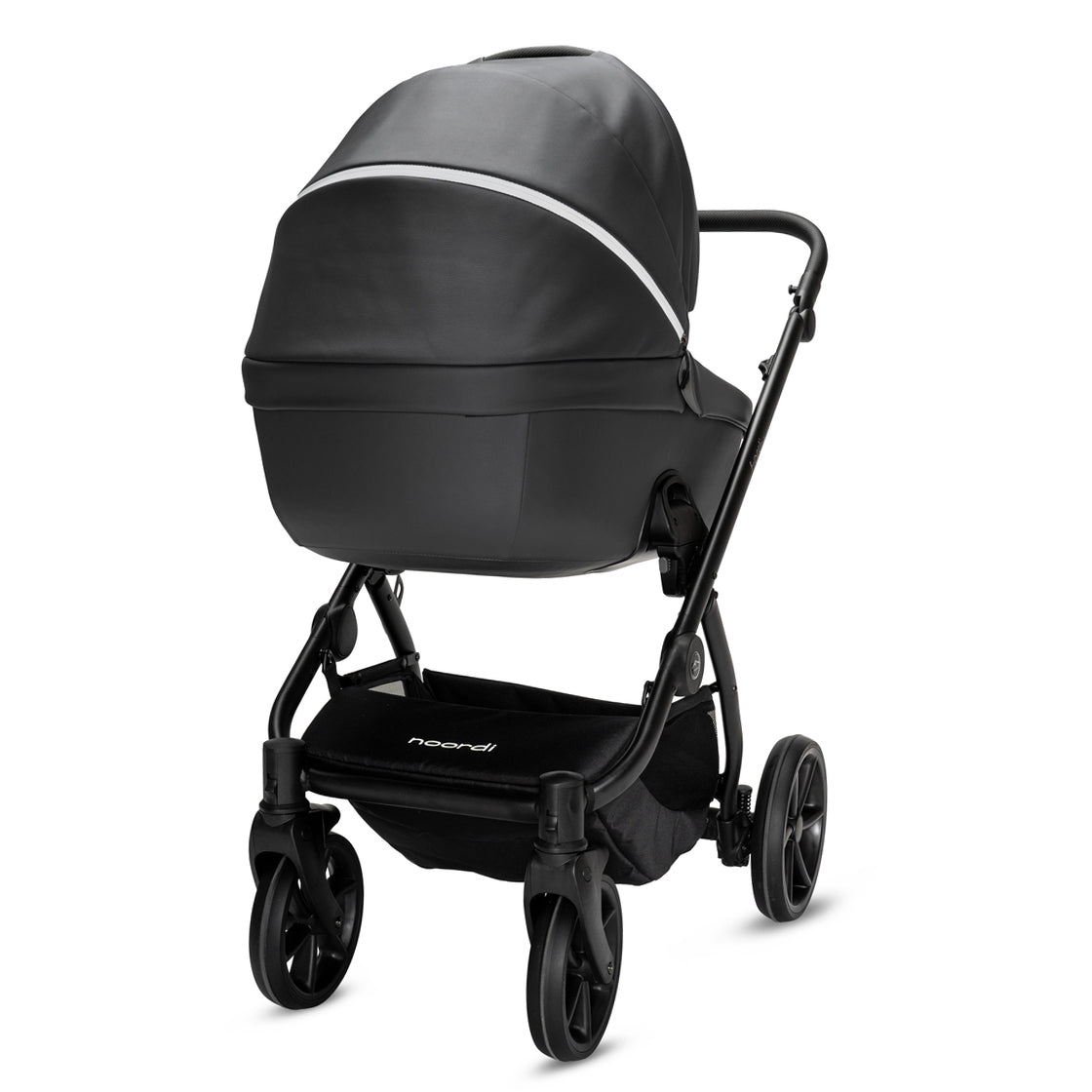 Noordi Fjordi V2 Leather 2in1 Pushchair with ThermoCot™ Carrycot, Shadow Grey