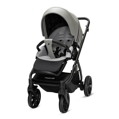 Noordi Fjordi V2 Leather 2in1 Pushchair with ThermoCot™ Carrycot, Sleet