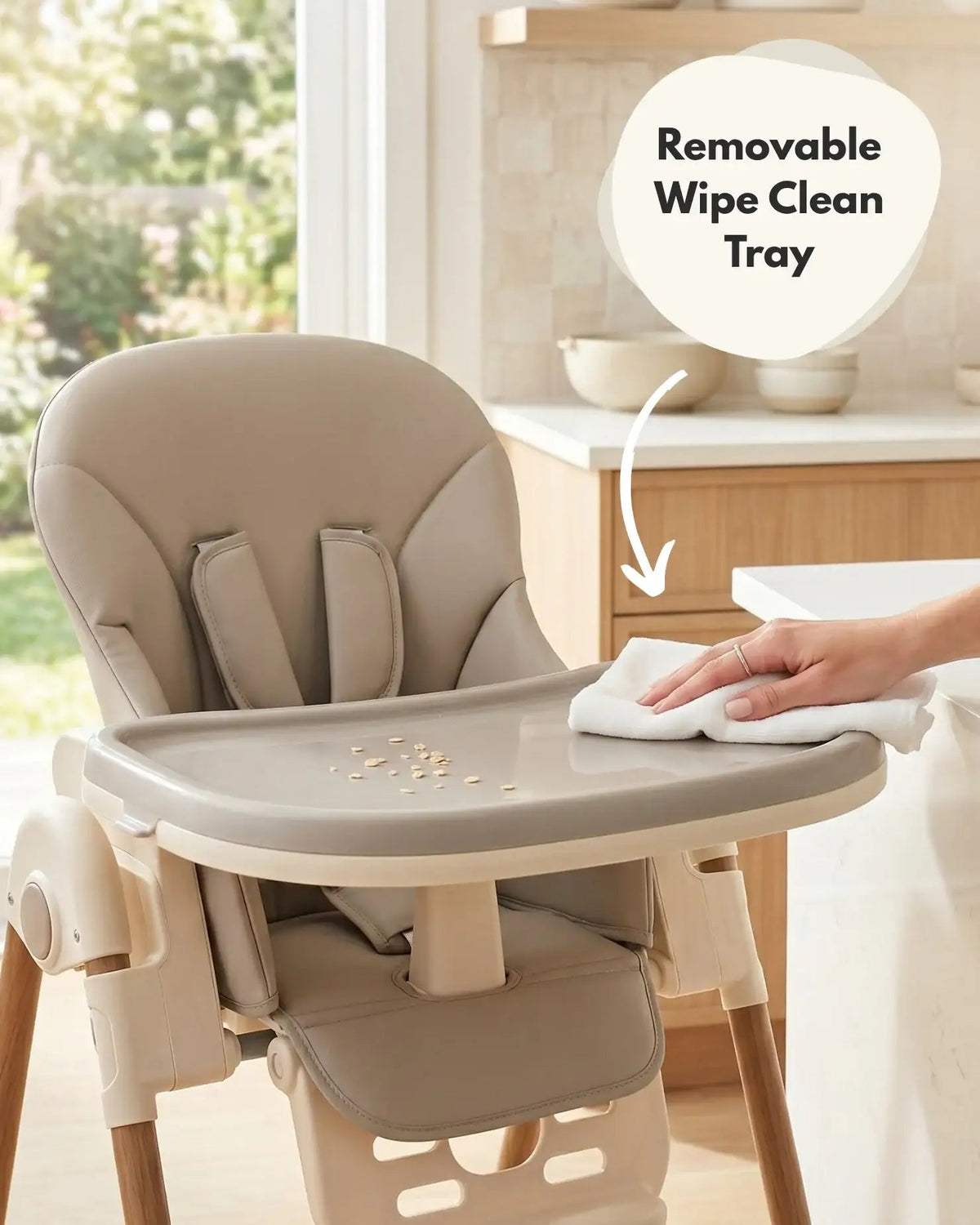 Flare Foldable High Chair - Beige