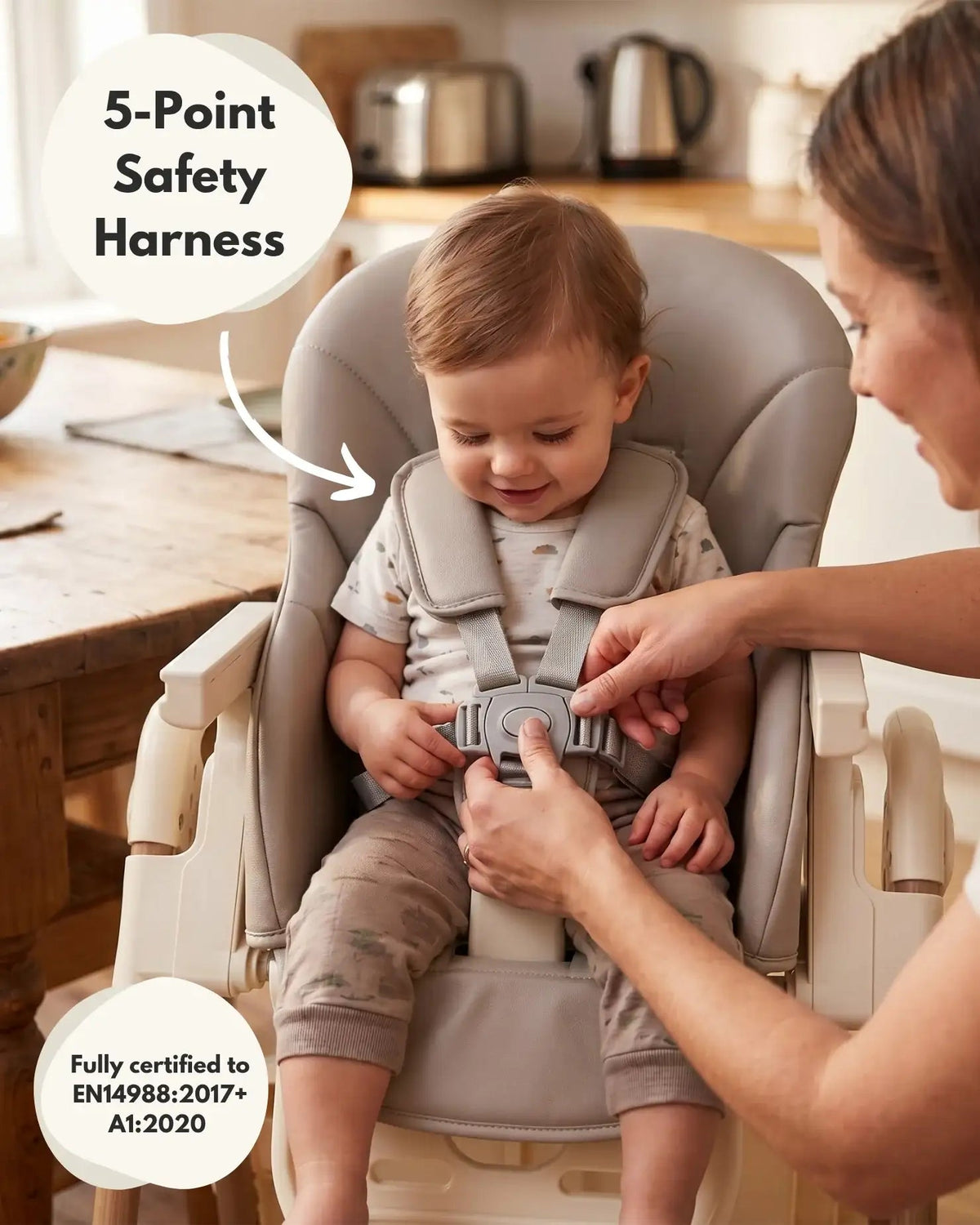 Flare Foldable High Chair - Beige