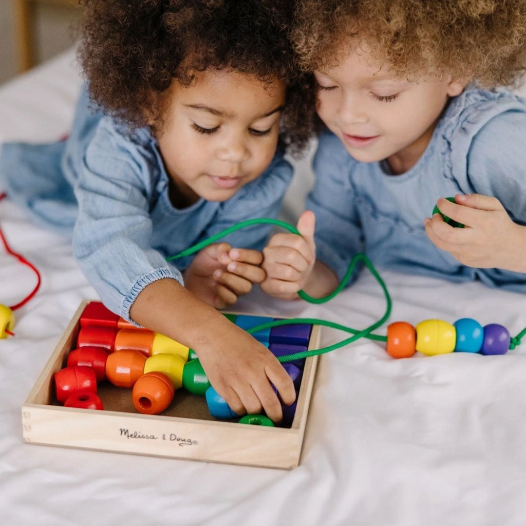 Melissa & Doug Wooden Jumbo Lacing Beads