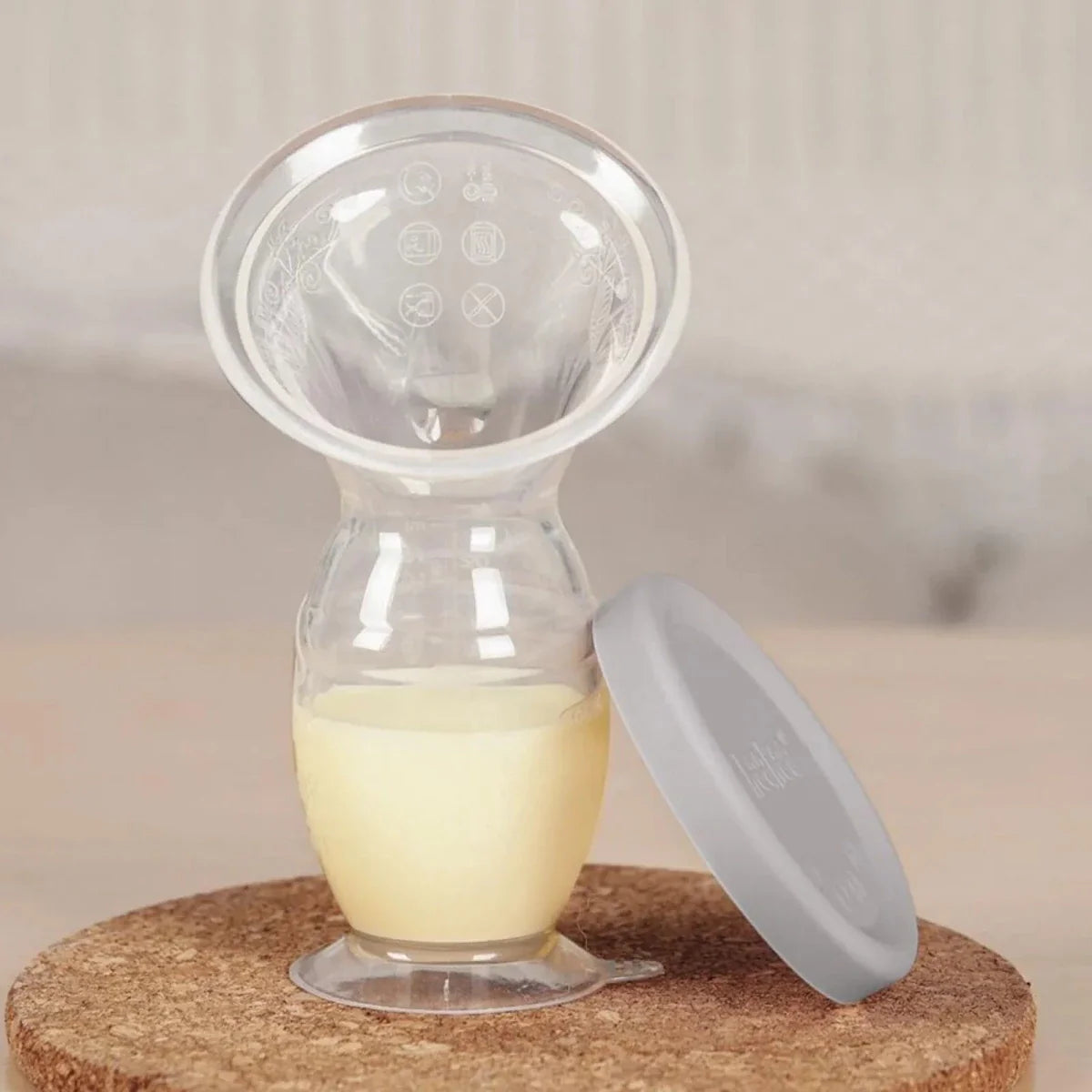 Haakaa Gen. 2 Silicone Breast Pump & Cap Set 100ml - Grey