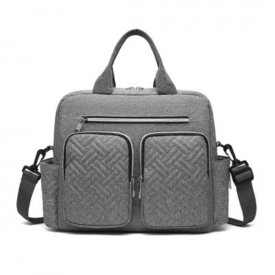 Grey Functional Baby Changing Shoulder Bag - Little Lug