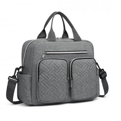 Grey Functional Baby Changing Shoulder Bag - Little Lug