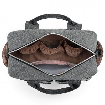 Grey Functional Baby Changing Shoulder Bag - Little Lug