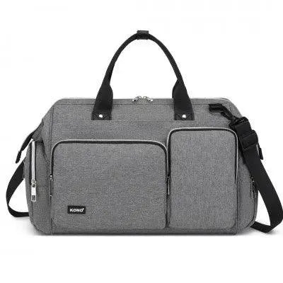 Grey Multi-Compartment Baby Changing Bag with Changing Mat - Little Lug