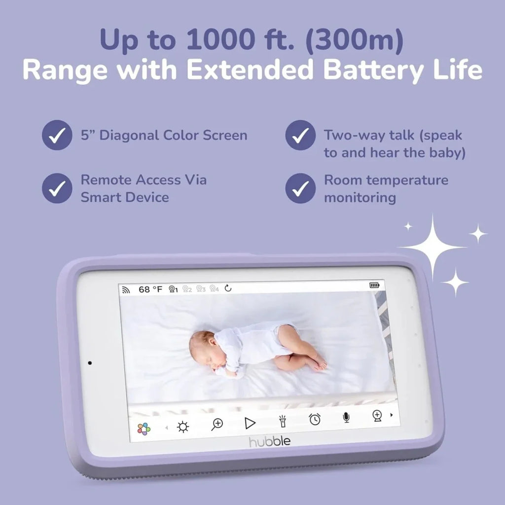 Hubble Pal SkyVision AI Pro 5" Video Baby Camera & Monitor