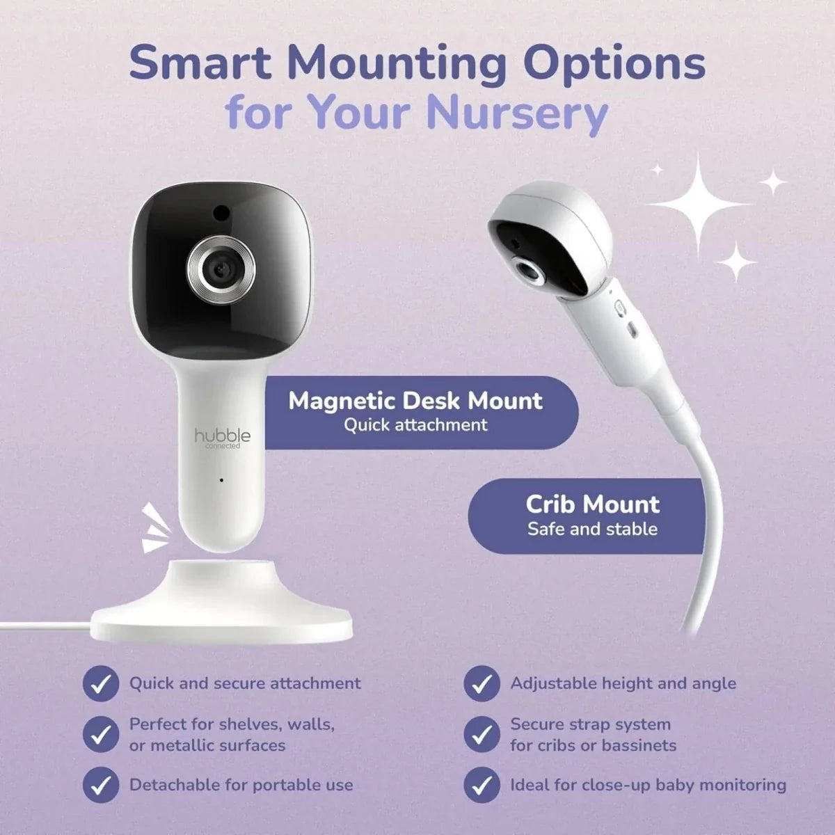 Hubble Pal SkyVision AI Pro 5" Video Baby Camera & Monitor