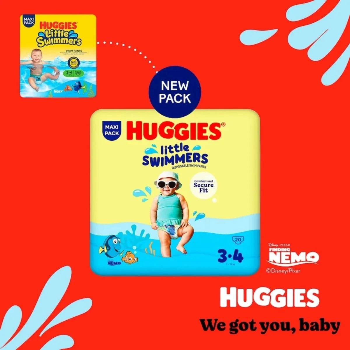 Huggies Little Swimmers Size 3-4 - 20 nappies