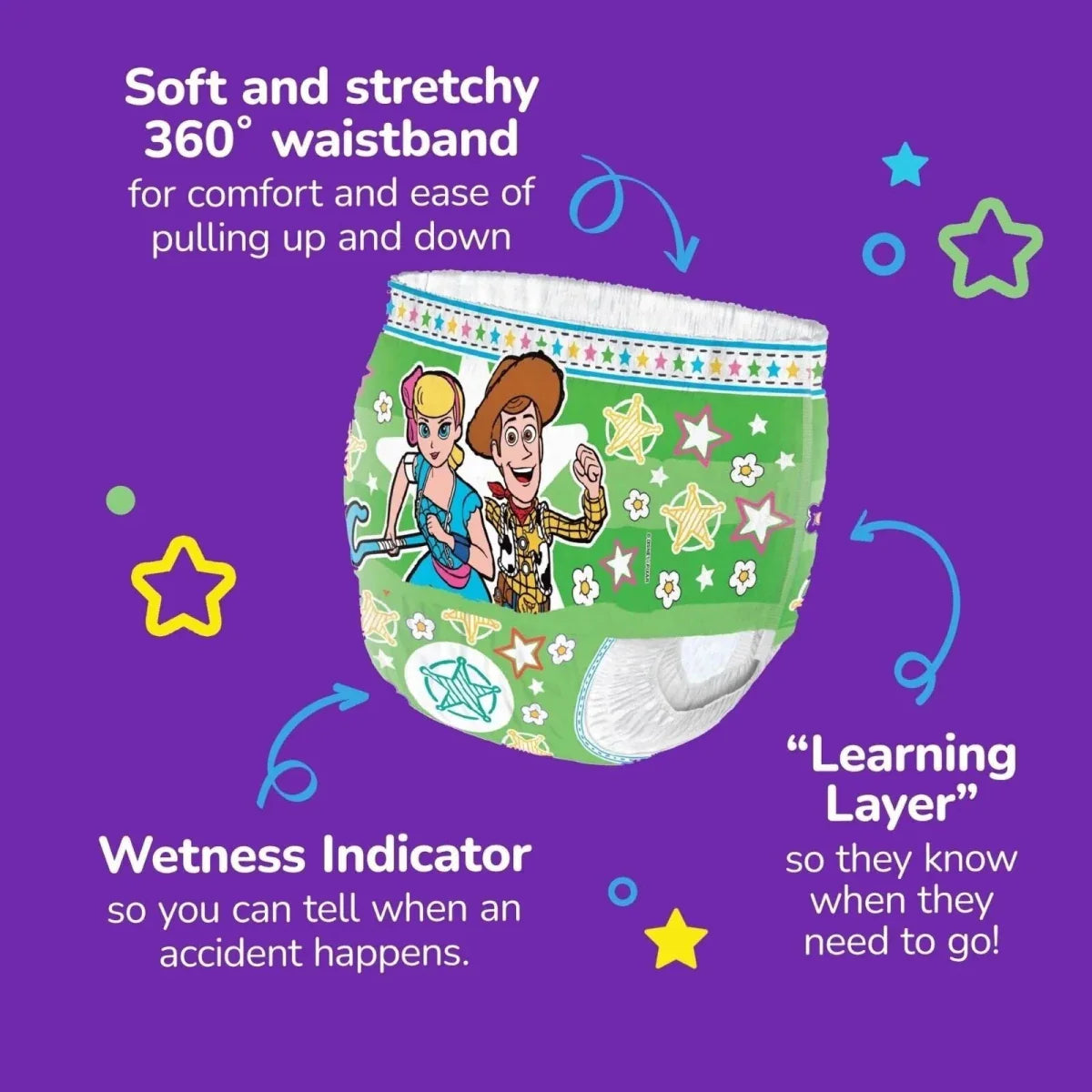 Huggies Pull-Ups Unisex Day Time Nappy Pants Size 7 - 18 Nappies