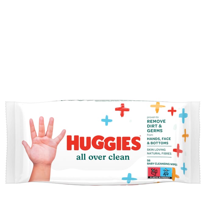 Huggies All Over Clean Baby Wipes 56s - Little Lug