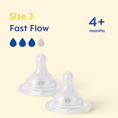 MAM Bottle Teat Size 3 - Fast Flow (Pack of 2)