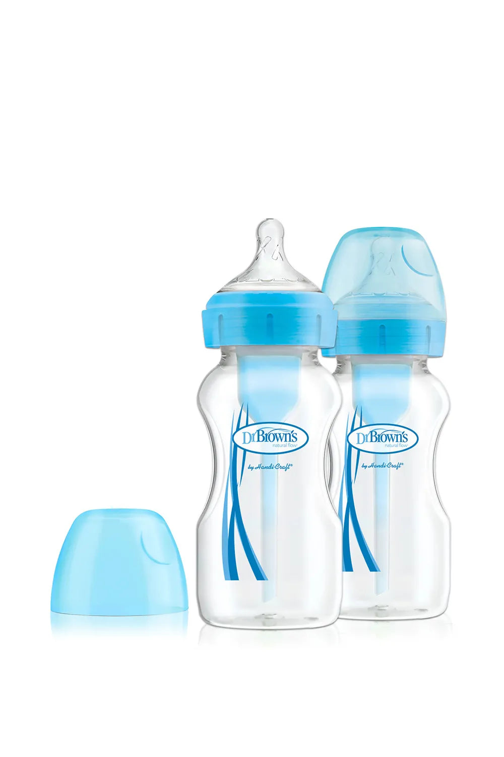 Dr Brown Options Plus Anti-Colic Bottles 270mls (Blue) - Pack of 2