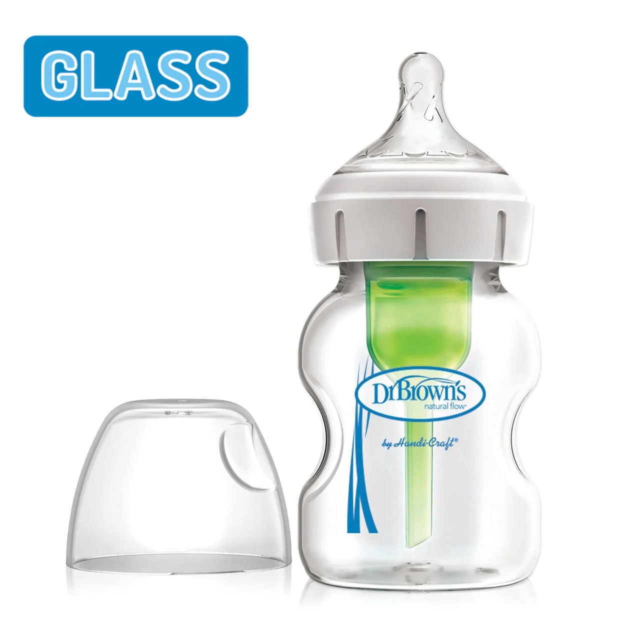 Dr Brown Options Plus GLASS Bottle 150mls - Wide Neck (PACK OF 1 - SINGLE BOTTLE)