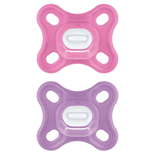 MAM Comfort Silicone Soother [0-3 Months] - Pink (Pack of 2)