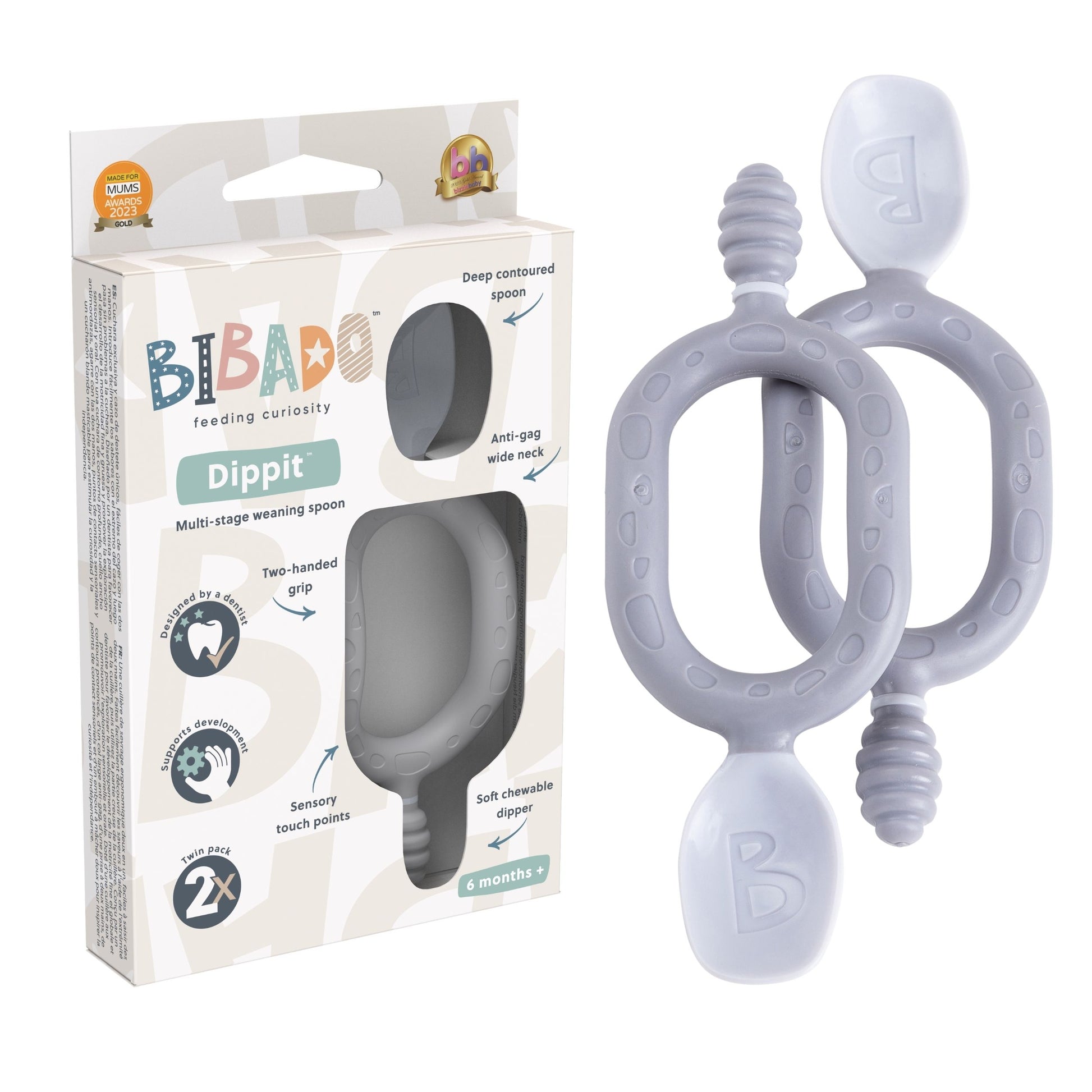 Bibado Dippit Weaning Spoon - 6 months plus (Pack of 2)