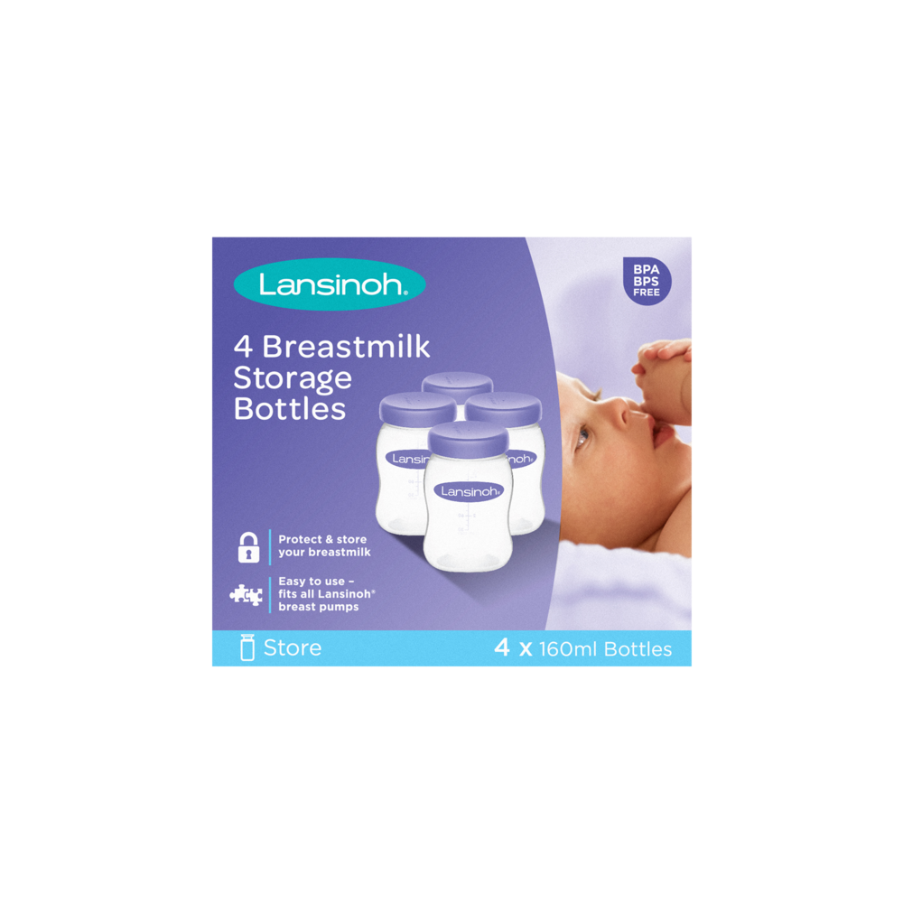 Lansinoh Milk Storage Bottles 160mls (Pack of 4)
