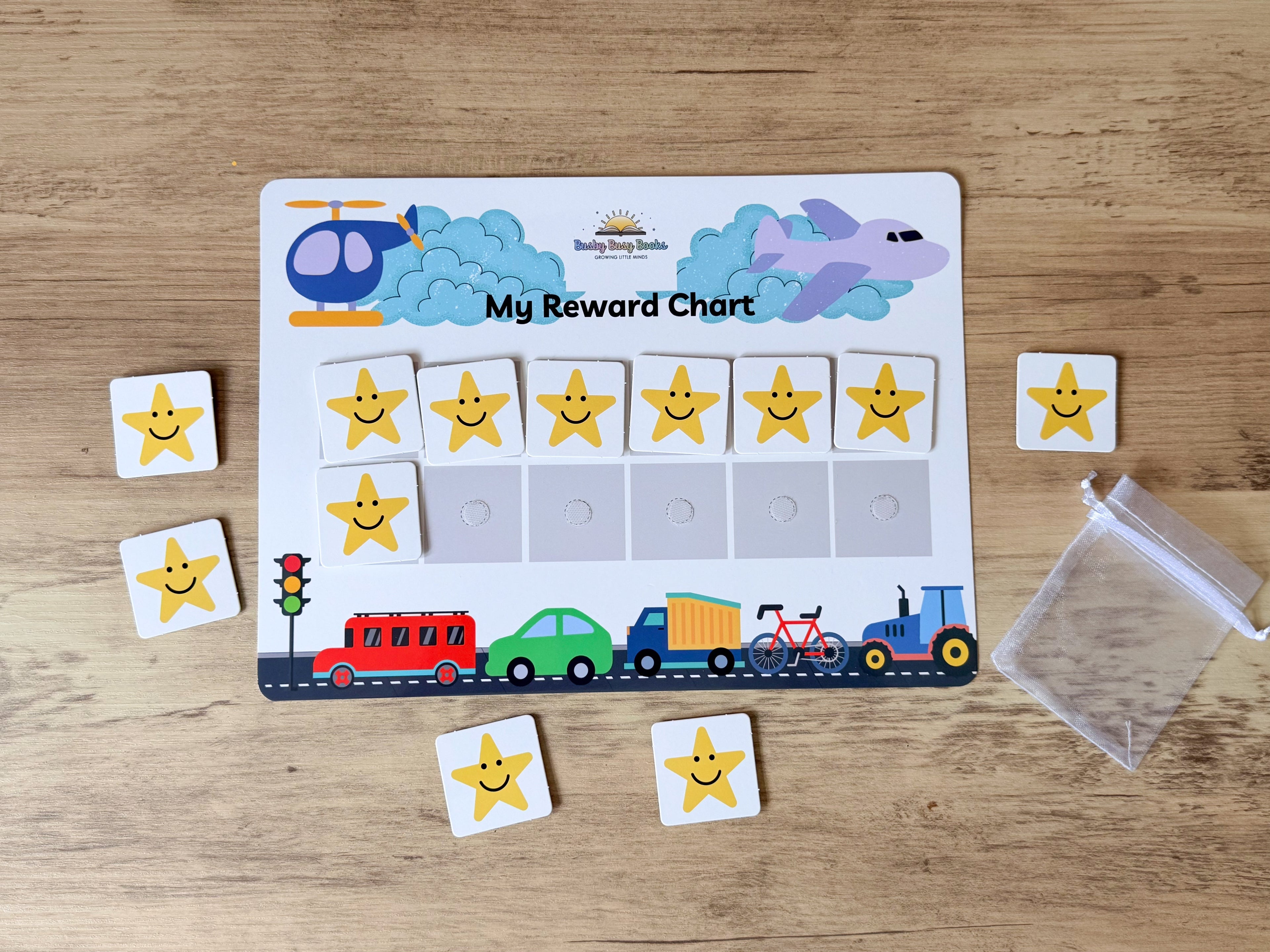 Reward Chart - Transport Theme