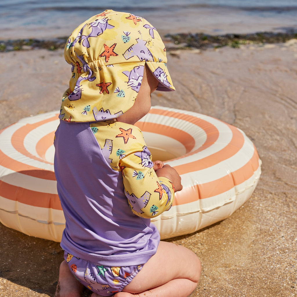 UPF 40+ Reversible Swim Hat for Babies in Nice
