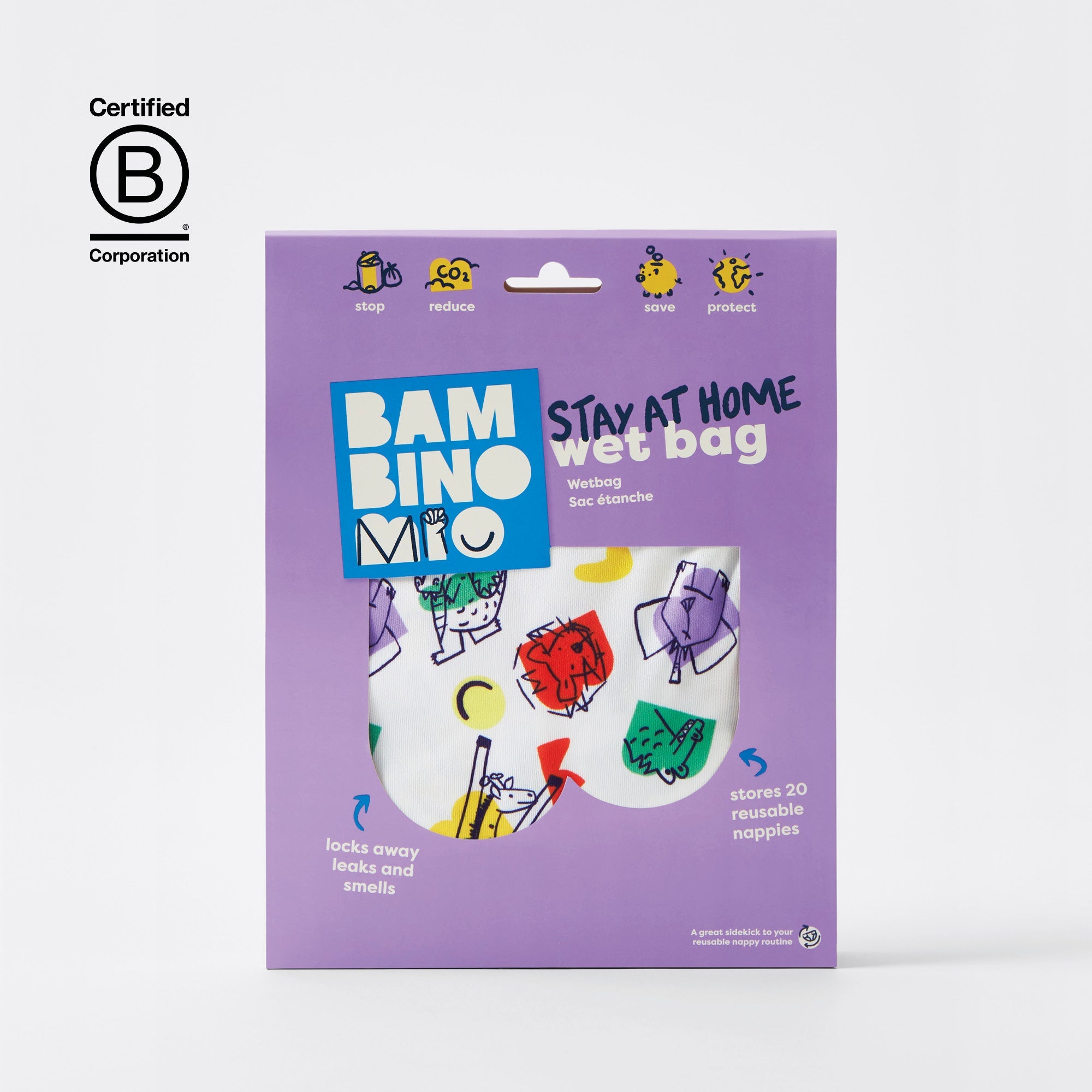 Stay At Home Wet Nappy Bag in Brave
