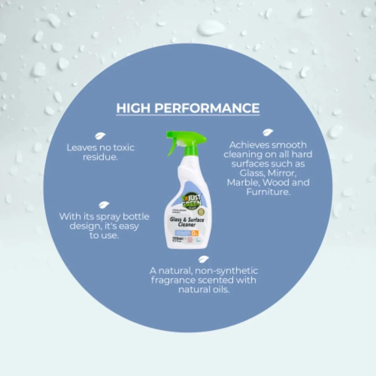 Just Green Organic Glass & Surface Cleaner 500ml